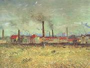 Vincent Van Gogh Factories at Asnieres Seen from the Quai de Clichy (nn04) USA oil painting reproduction